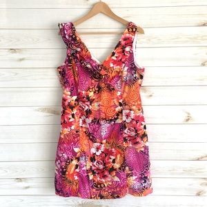 Blue Ski Floral Sheath Dress 14